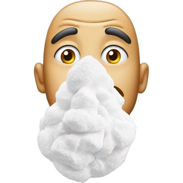 Nose sniffing powdered sugar  emoji