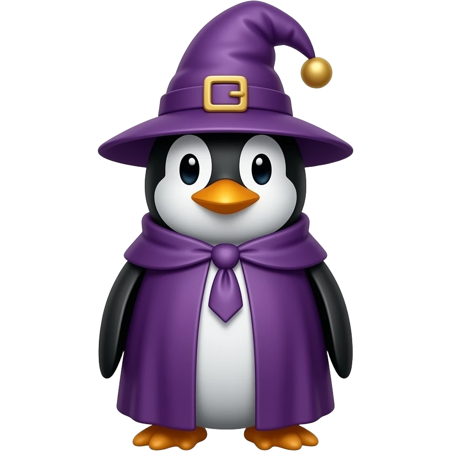 Penguin Wizard emoji