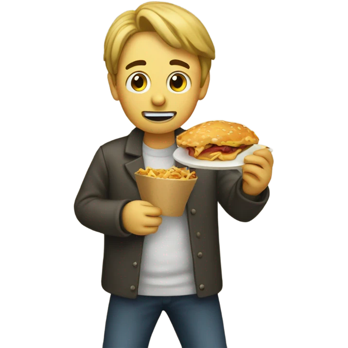 Lazard eating food emoji