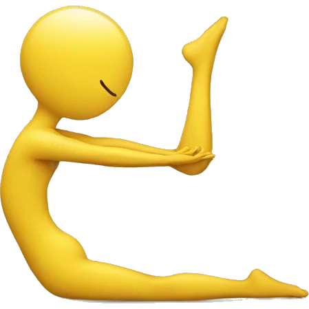 yellow person doing yoga emoji