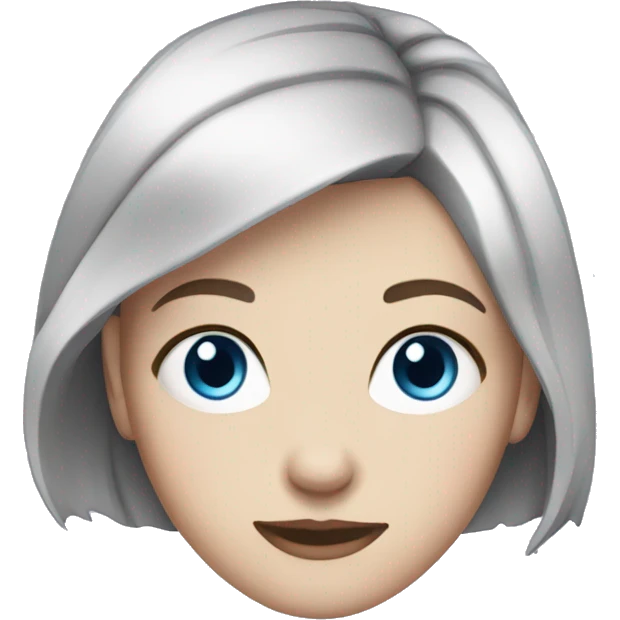 teenage girl with short purple hair with blue eyes and pale skin emoji