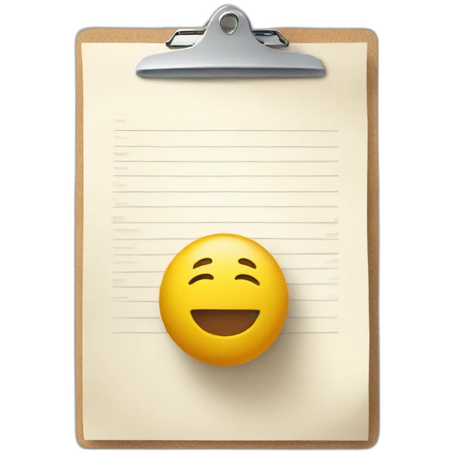 floating paper petition on a clipboard emoji