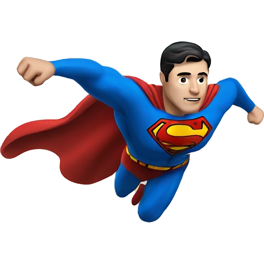 superman flying emoji