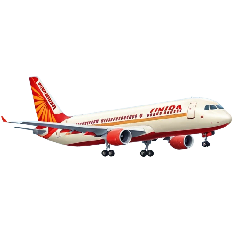 Air india taking off from airport emoji