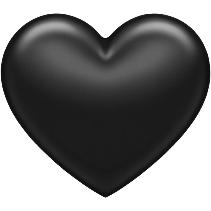 Ebony color heart emoji