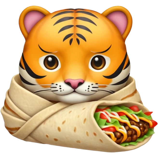 Sexy tiger burrito emoji