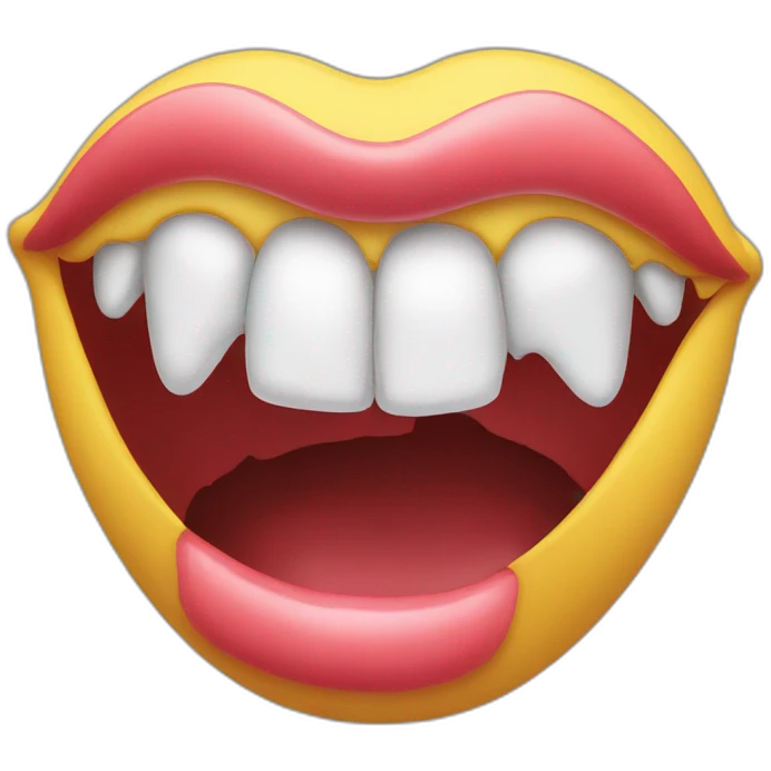 Hungry mouth wide open with lips emoji
