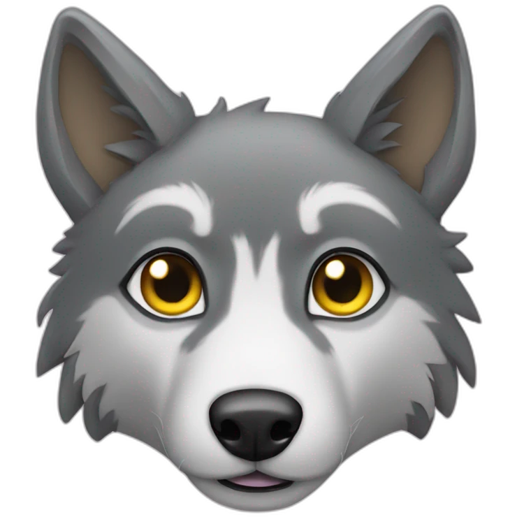 animal loup coeur emoji