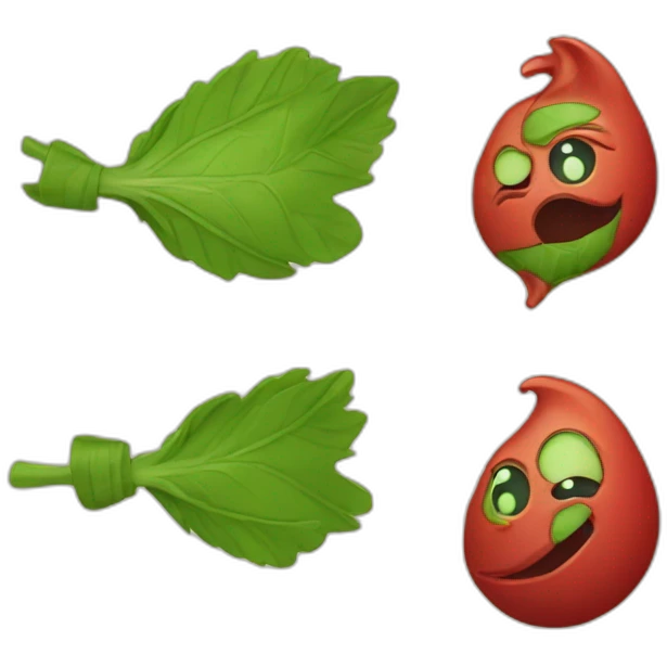 Vieux vert et rouge emoji