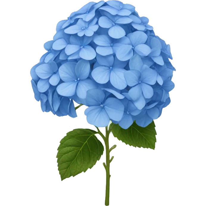 Blue hydrangea emoji