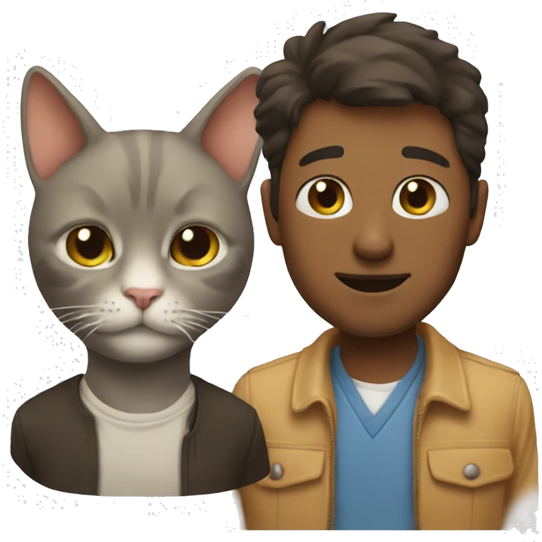 cat with a man emoji