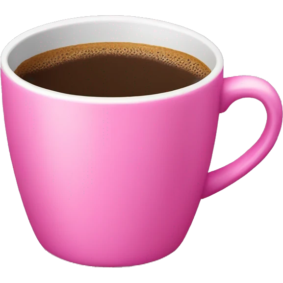 Pink coffee cup emoji