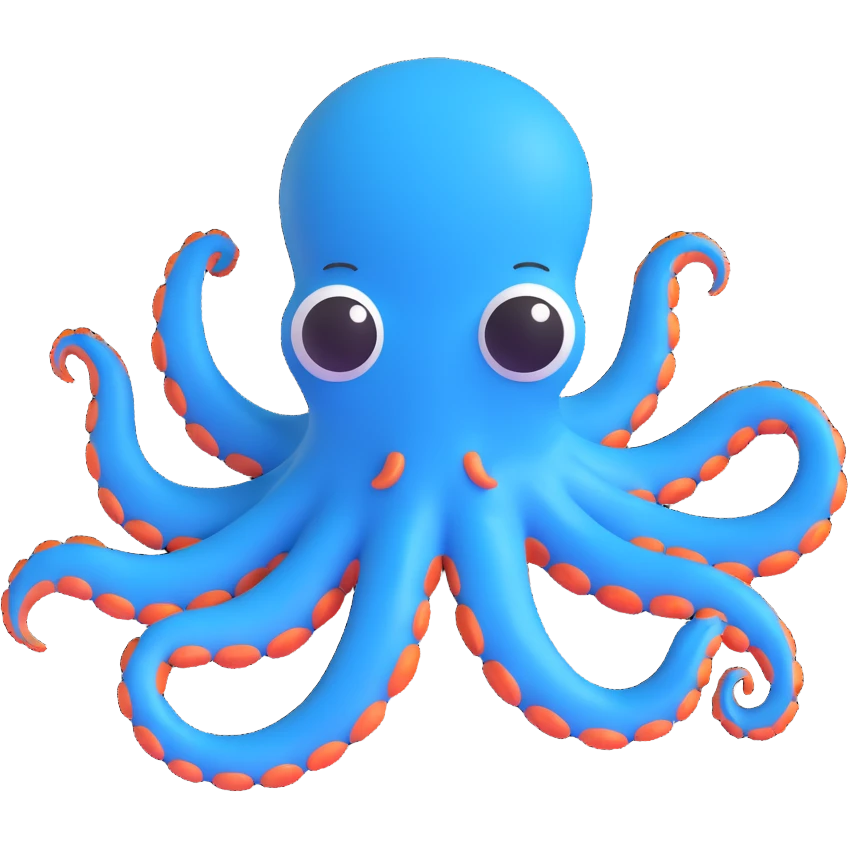 blue octopus emoji