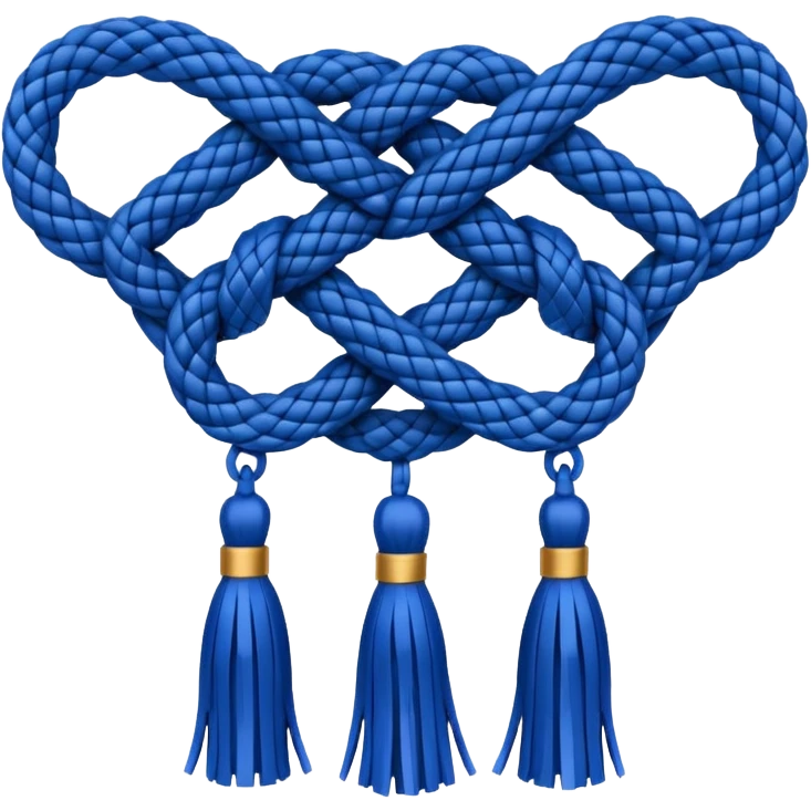 geometric knot with tassels emoji