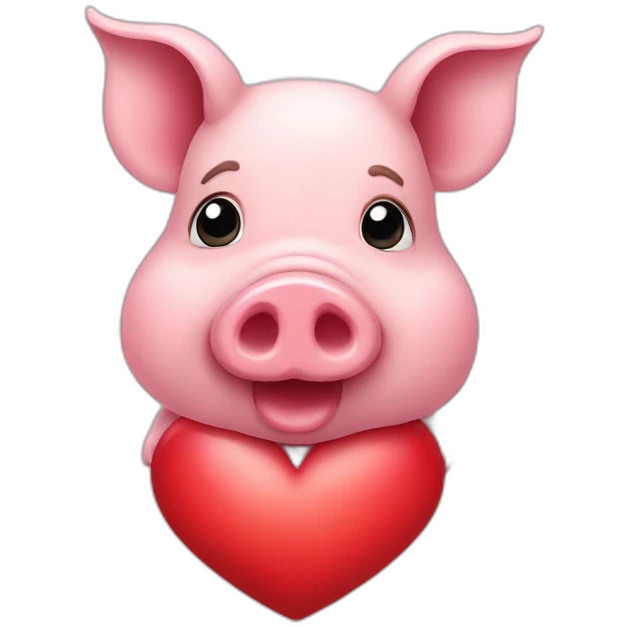 pig with heart emoji