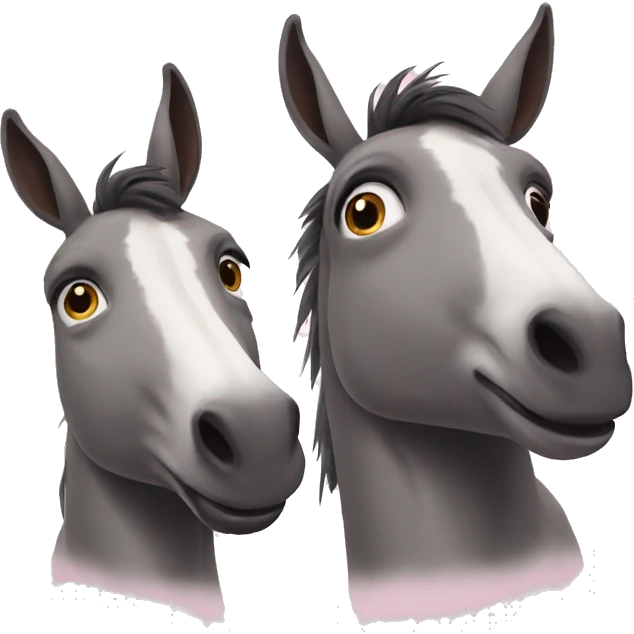 Two donkies emoji