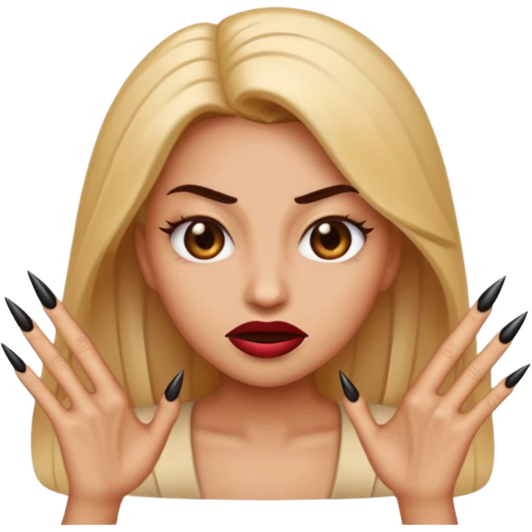 Baddie emoji with nails emoji