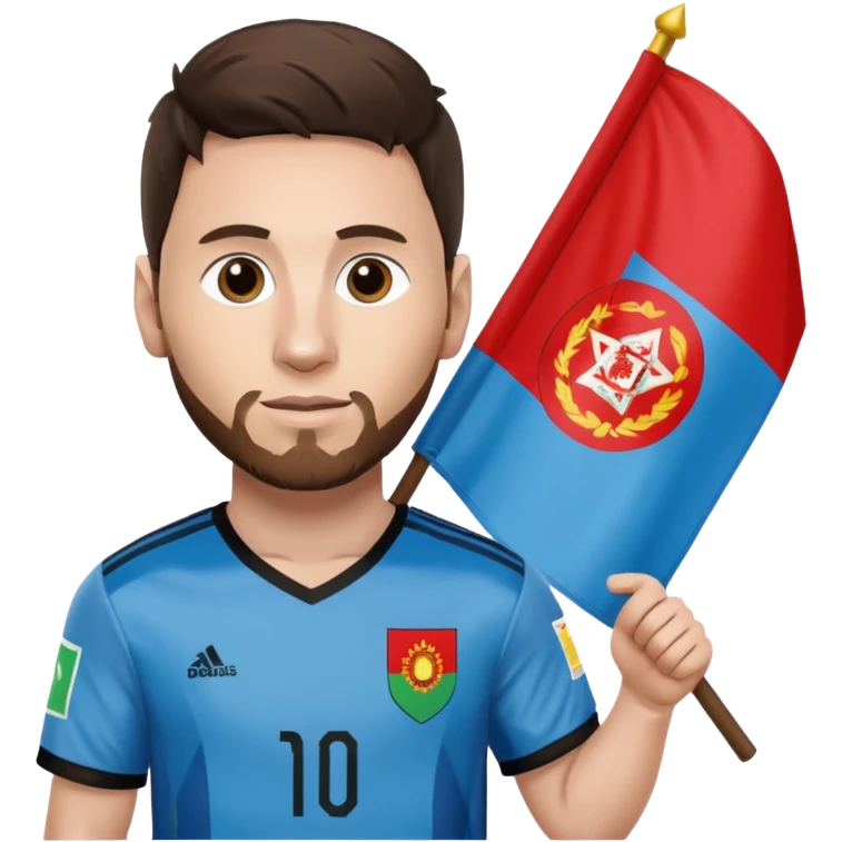 Messi mit Afganistan flagge emoji
