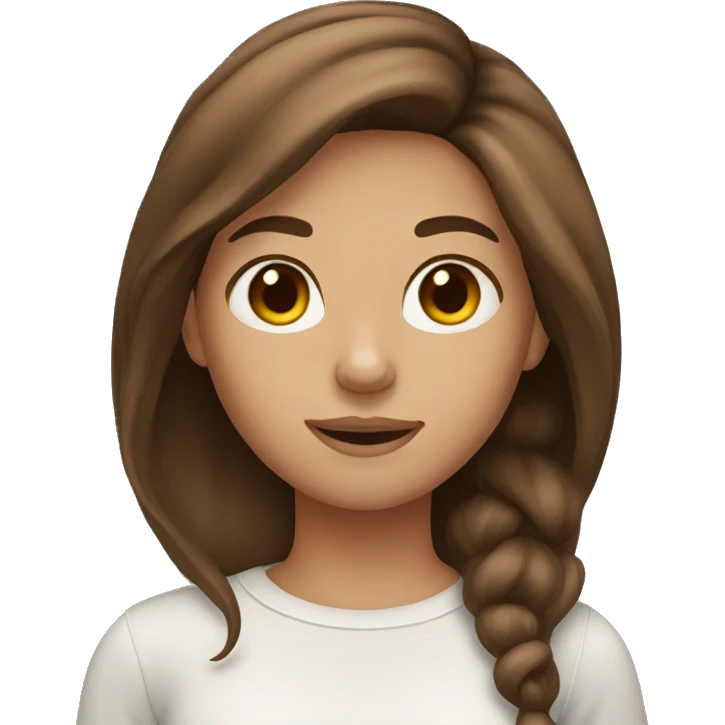 Girl with brown hair  emoji