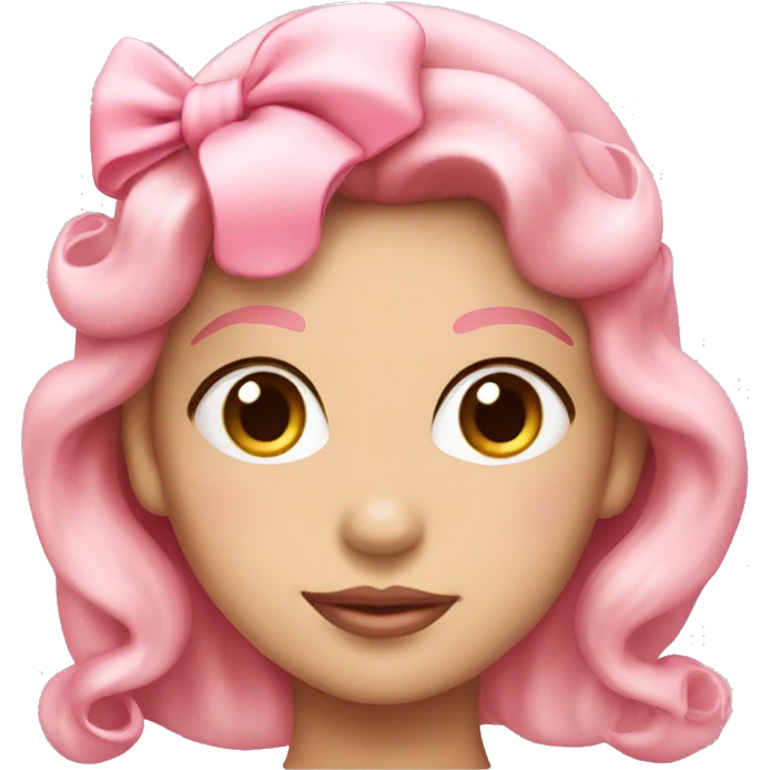 Pink coquette princess bow emoji