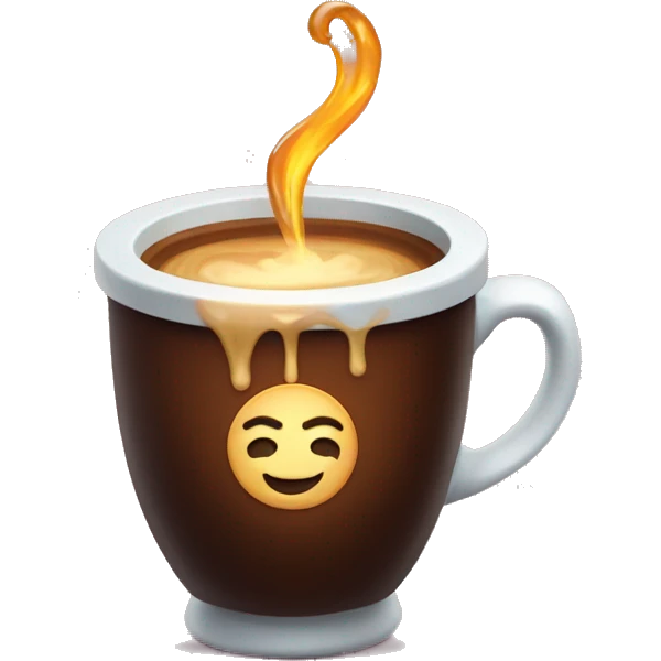 coffee cup with magical potion inside emoji