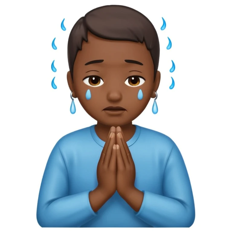 😭+🙏🏿 emoji