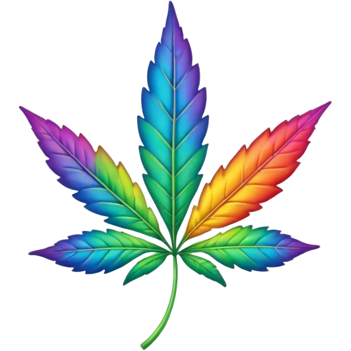 rainbow weed leaf emoji