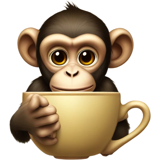 Monkey sipping tea emoji
