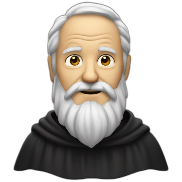 Vieux chauve avec une barbe noir emoji