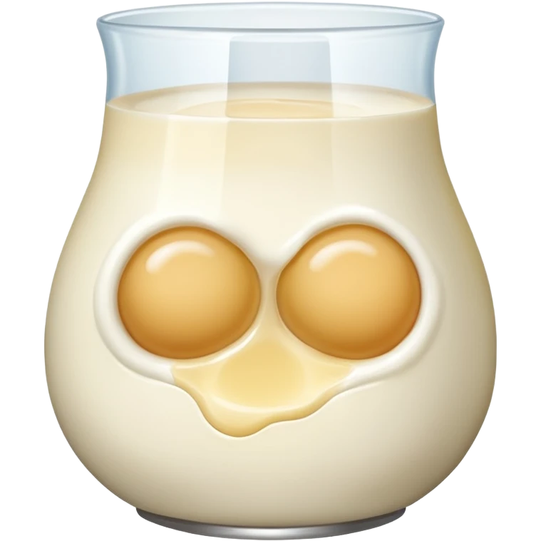 make me iOS style emoji of stomach half filled by milk emoji
