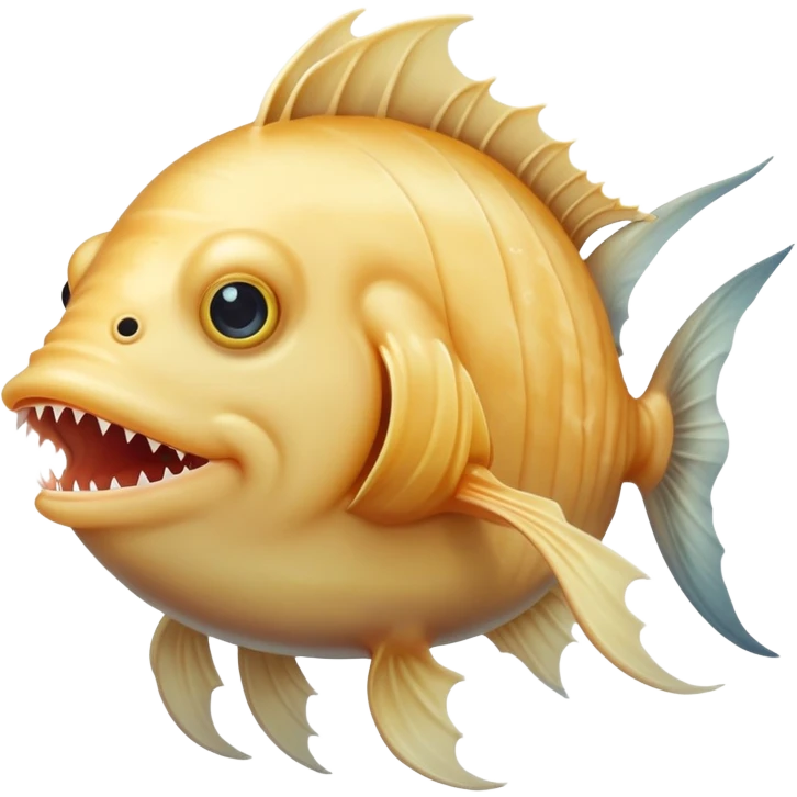 Anglerfish with blonde long wig emoji