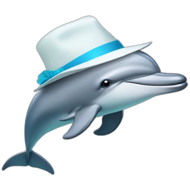 dolphin-in-a-hat emoji