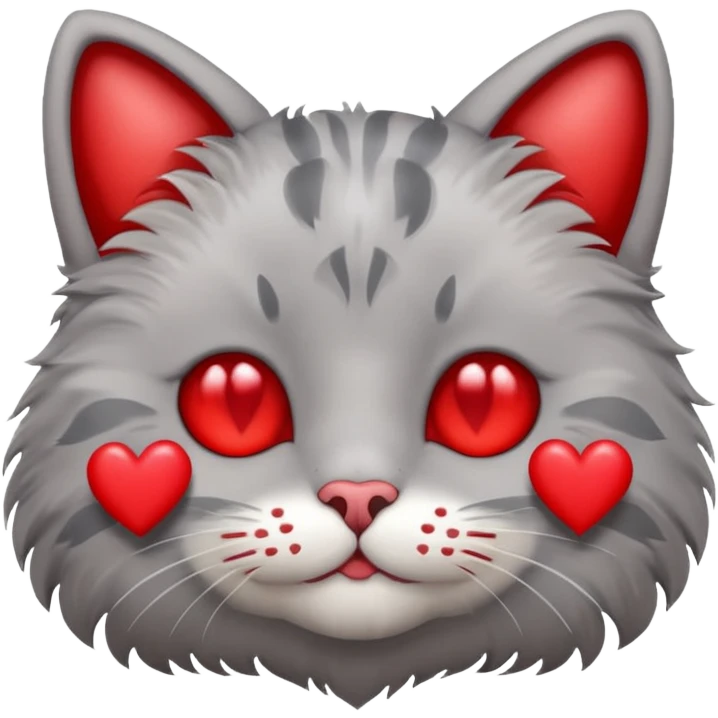A cat with 3 hearts, so a combi of the cat face and 🥰 emoji