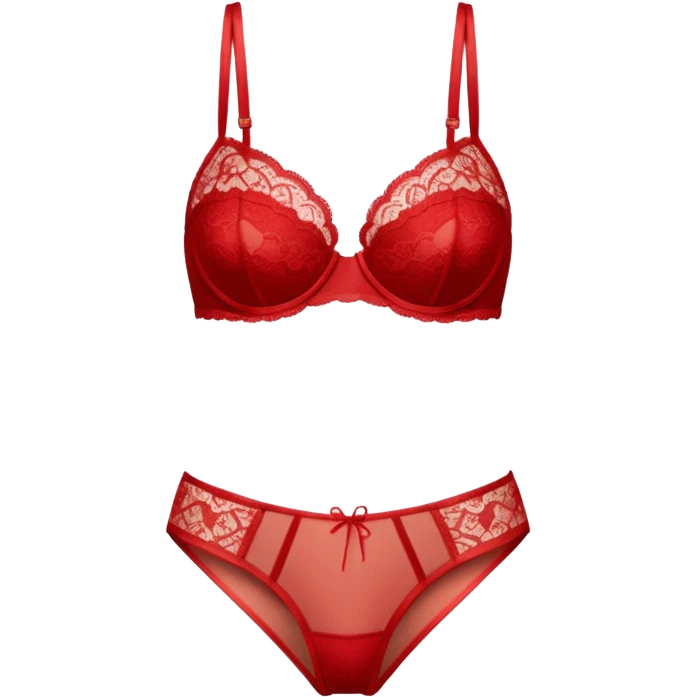 Red lingerie dentelle hot set emoji