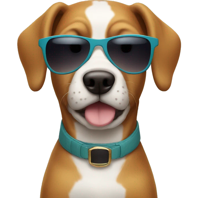 Dog wearing sunglasses emoji