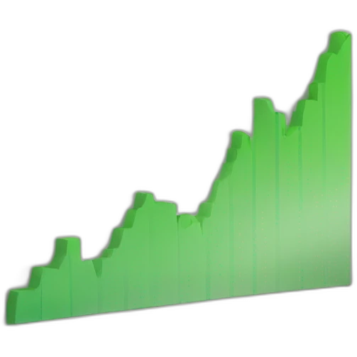 short green rising chart emoji
