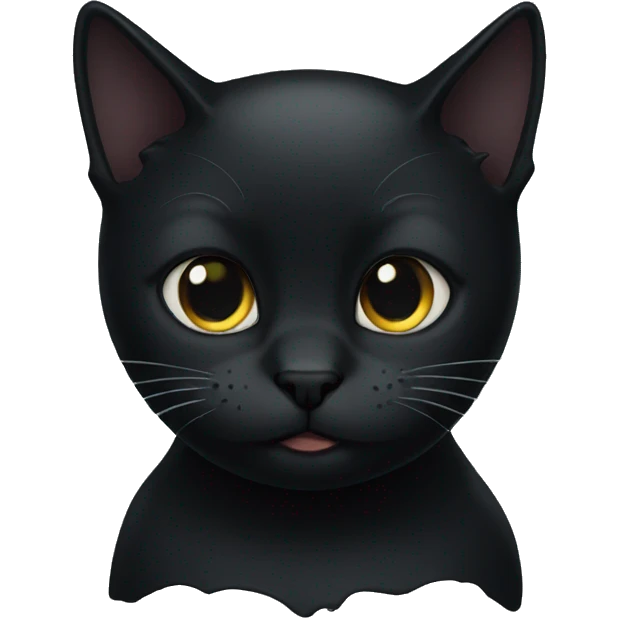 Black cat with tear emoji