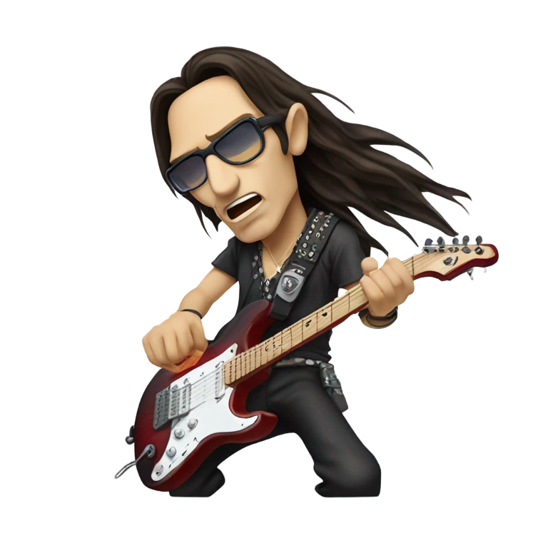 steve vai playing his guitar emoji