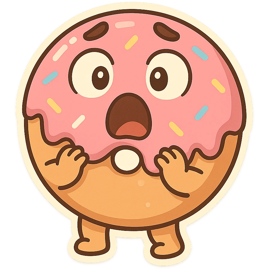 Chibi Donut Shocked emoji