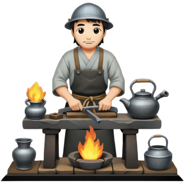 A Japanese blacksmith forge emoji