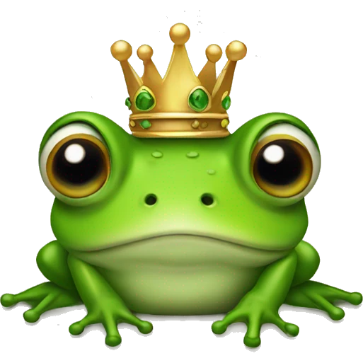 Frog with a crown emoji
