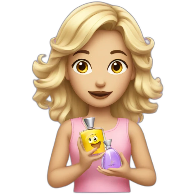 Girl with perfume emoji