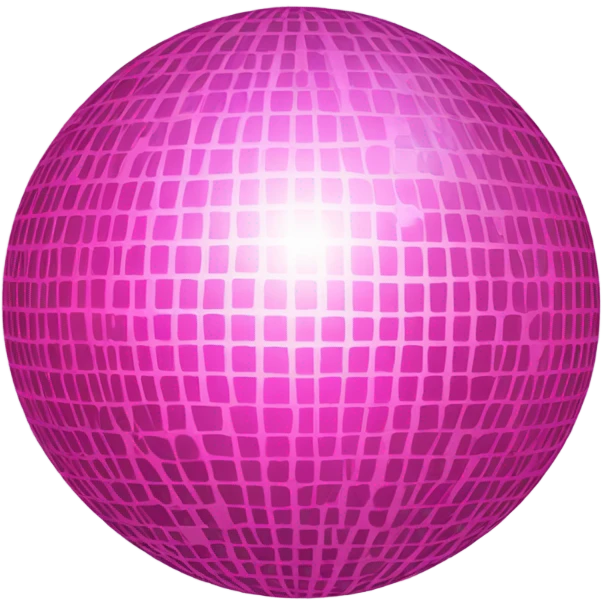 Detailed pink moon that looks like a disco ball emoji