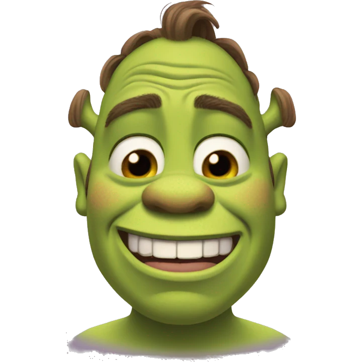 Shrek blushing emoji