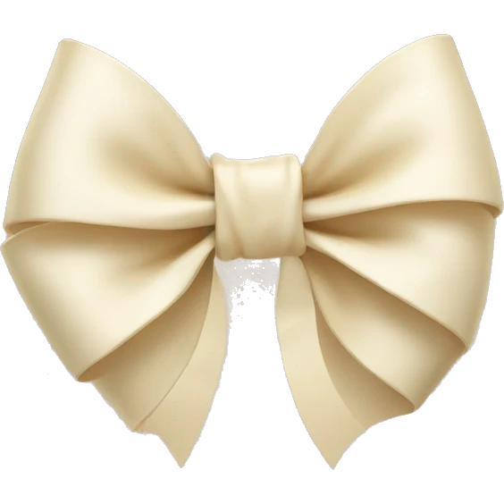 Cream bow emoji