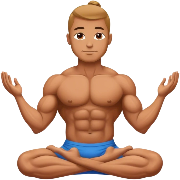 bodybuilder yoga emoji