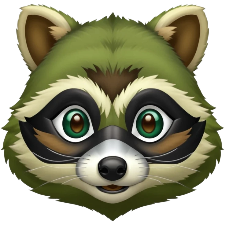 waitor green racoon emoji
