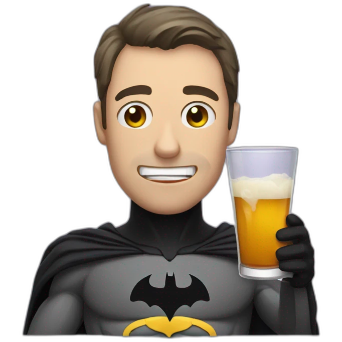 Batman drinking alcohol  emoji