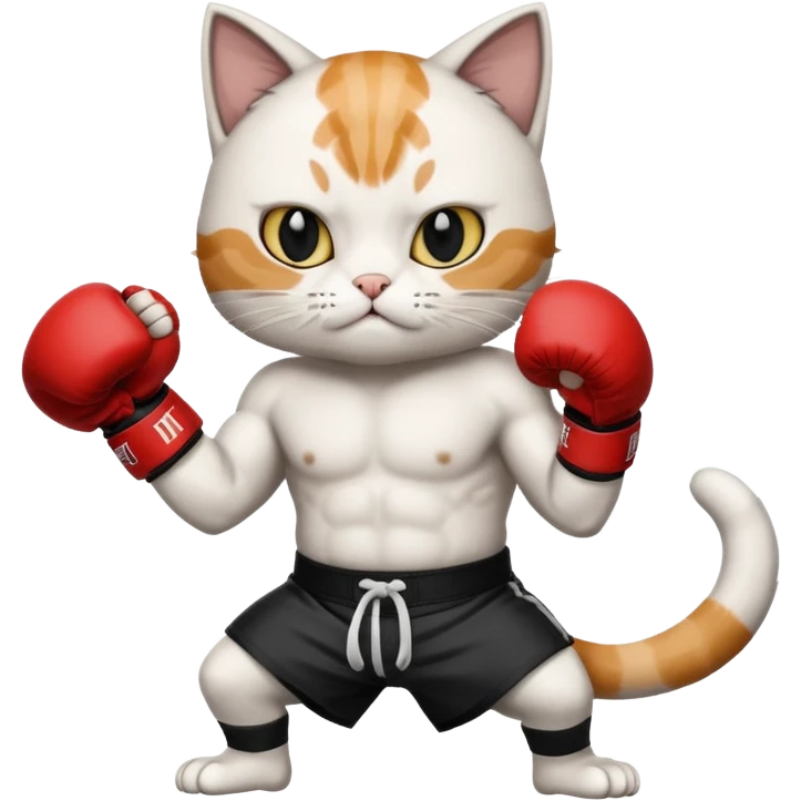 cat doing MMA fighting
 emoji