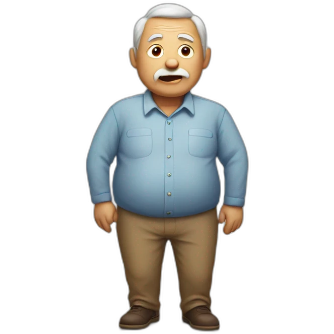 Old Man with a big stomach emoji